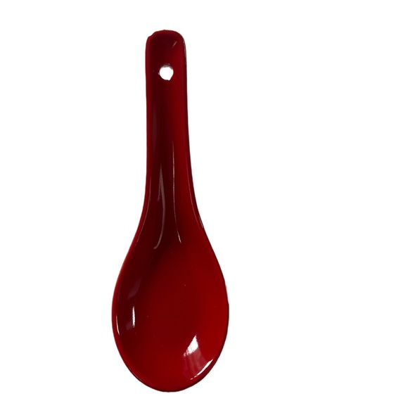 RED AND BLACK TWO PIECE SOUP BOWL AND SPOON GIFT SET - Picture 6 of 7